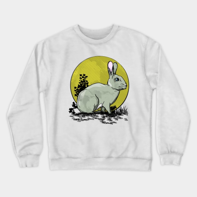 Wild rabbit Crewneck Sweatshirt by mailboxdisco